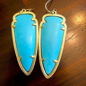 Kendra Scott Arrow Drop Earrings in Turquoise